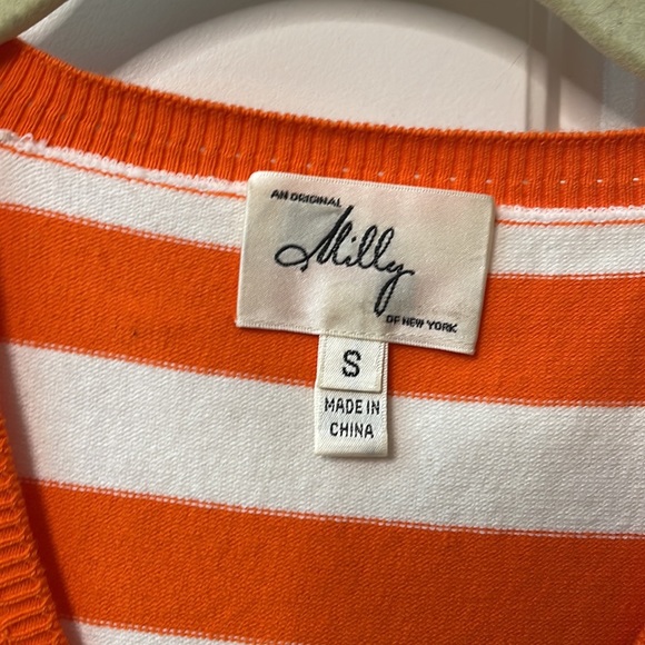 Milly small orange and white striped sweater - Picture 3 of 11